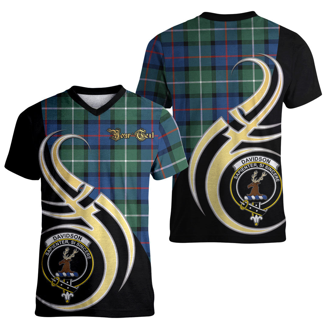 Printivon Davidson of Tulloch Tartan Crest Believe In Me T Shirt