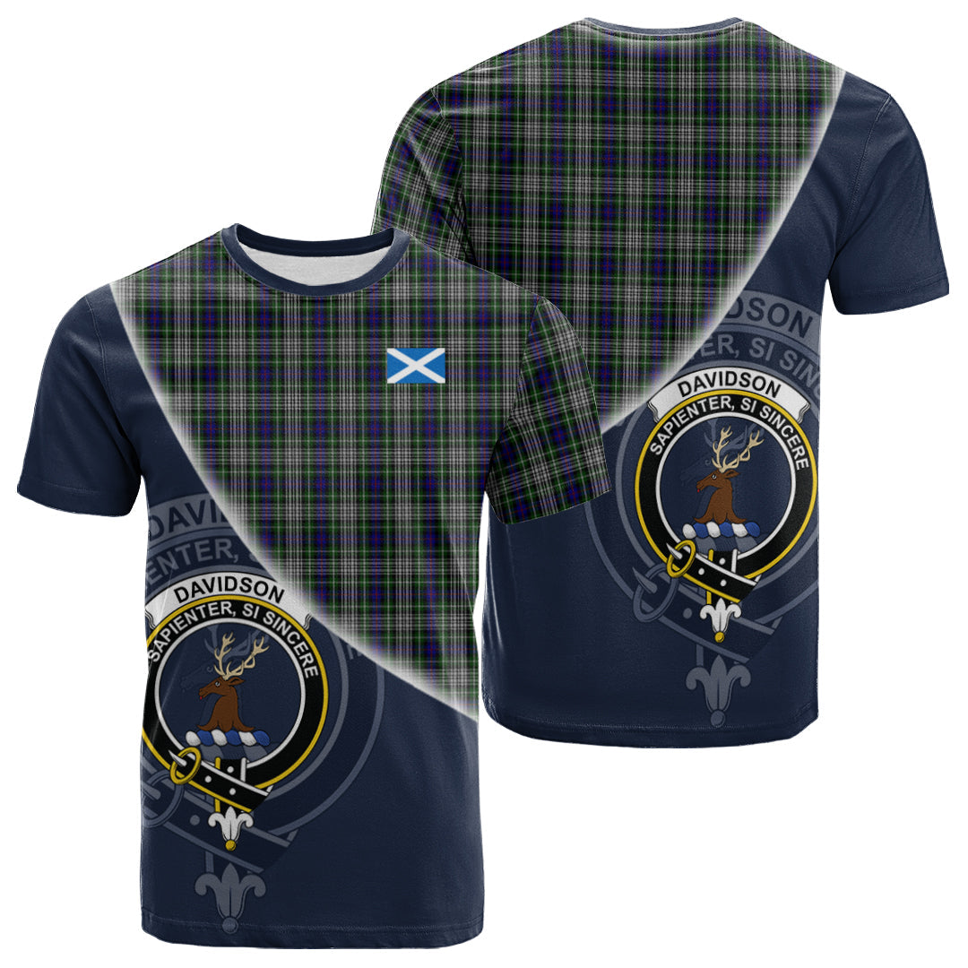 Printivon Davidson of Tulloch Dress Tartan Scottish Crest T Shirt
