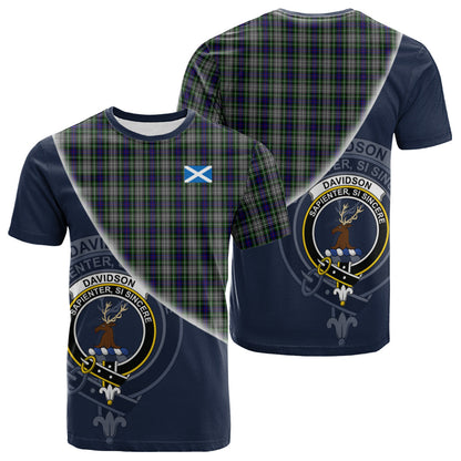 Printivon Davidson of Tulloch Dress Tartan Scottish Crest T Shirt