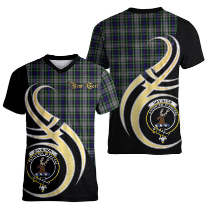 Printivon Davidson of Tulloch Dress Tartan Crest Believe In Me T Shirt
