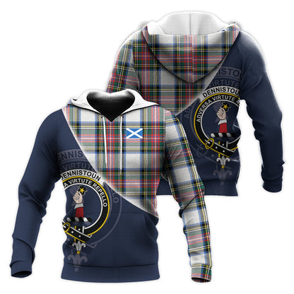 Printivon Dennistoun Tartan Scottish Crest Hoodie