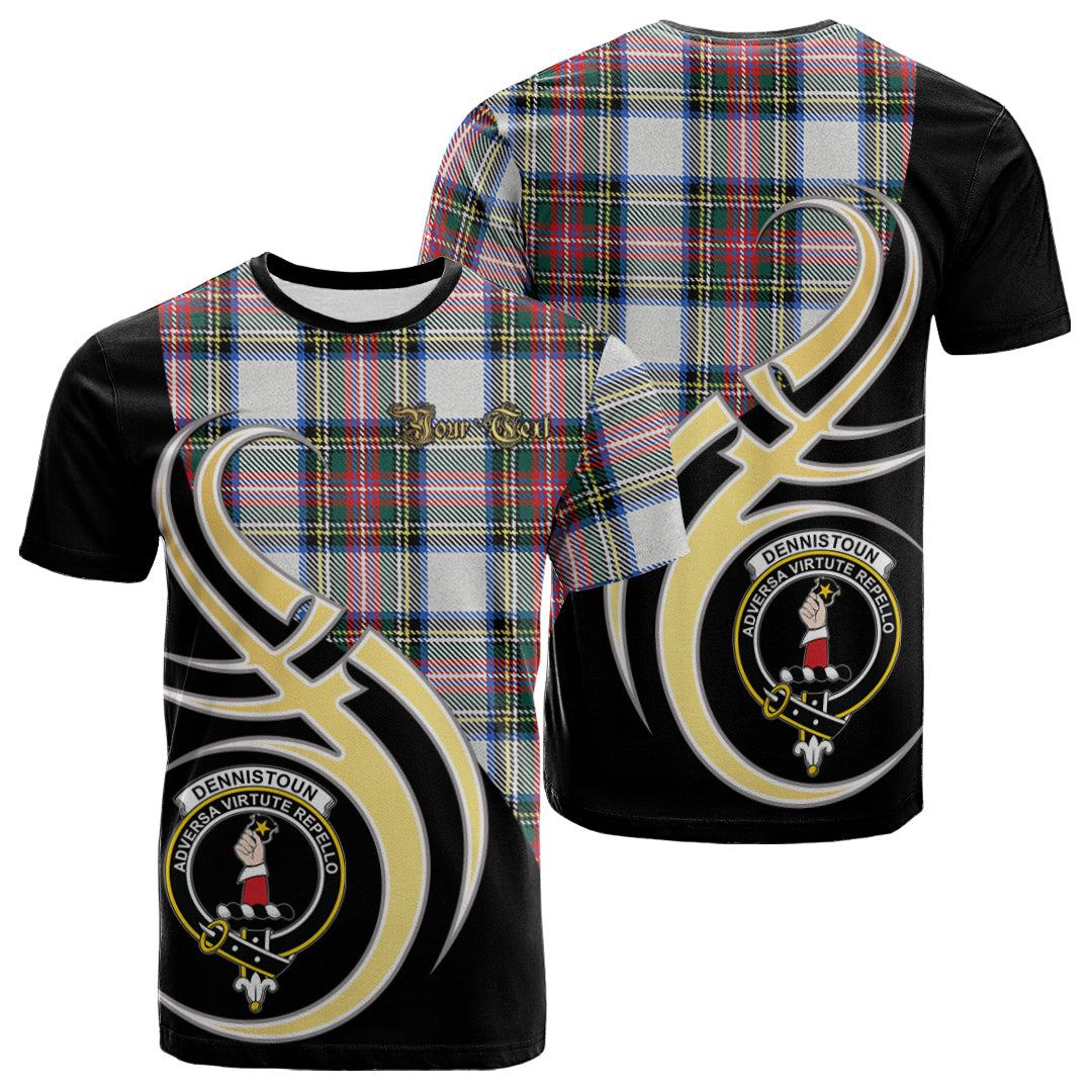 Printivon Dennistoun Tartan Crest Believe In Me T Shirt