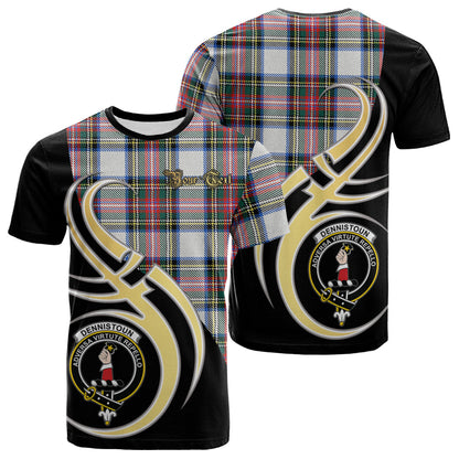 Printivon Dennistoun Tartan Crest Believe In Me T Shirt