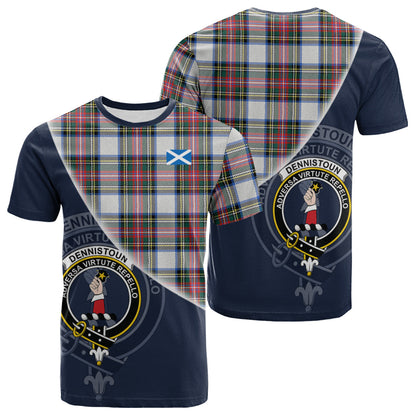 Printivon Dennistoun Tartan Scottish Crest T Shirt