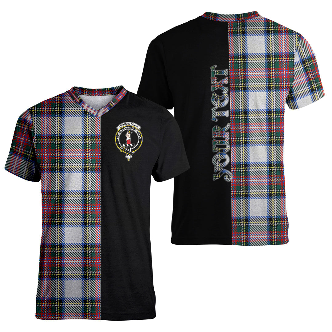 Printivon Dennistoun Tartan Personalize Half T shirt