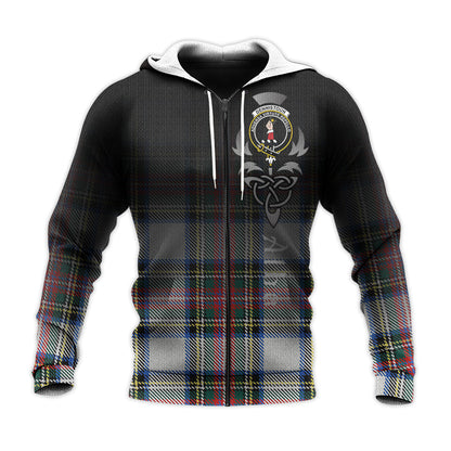 Printivon Dennistoun Tartan Crest Alba Celtic Hoodie