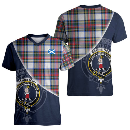 Printivon Dennistoun Tartan Scottish Crest T Shirt