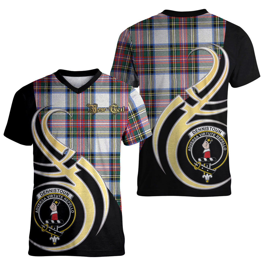 Printivon Dennistoun Tartan Crest Believe In Me T Shirt