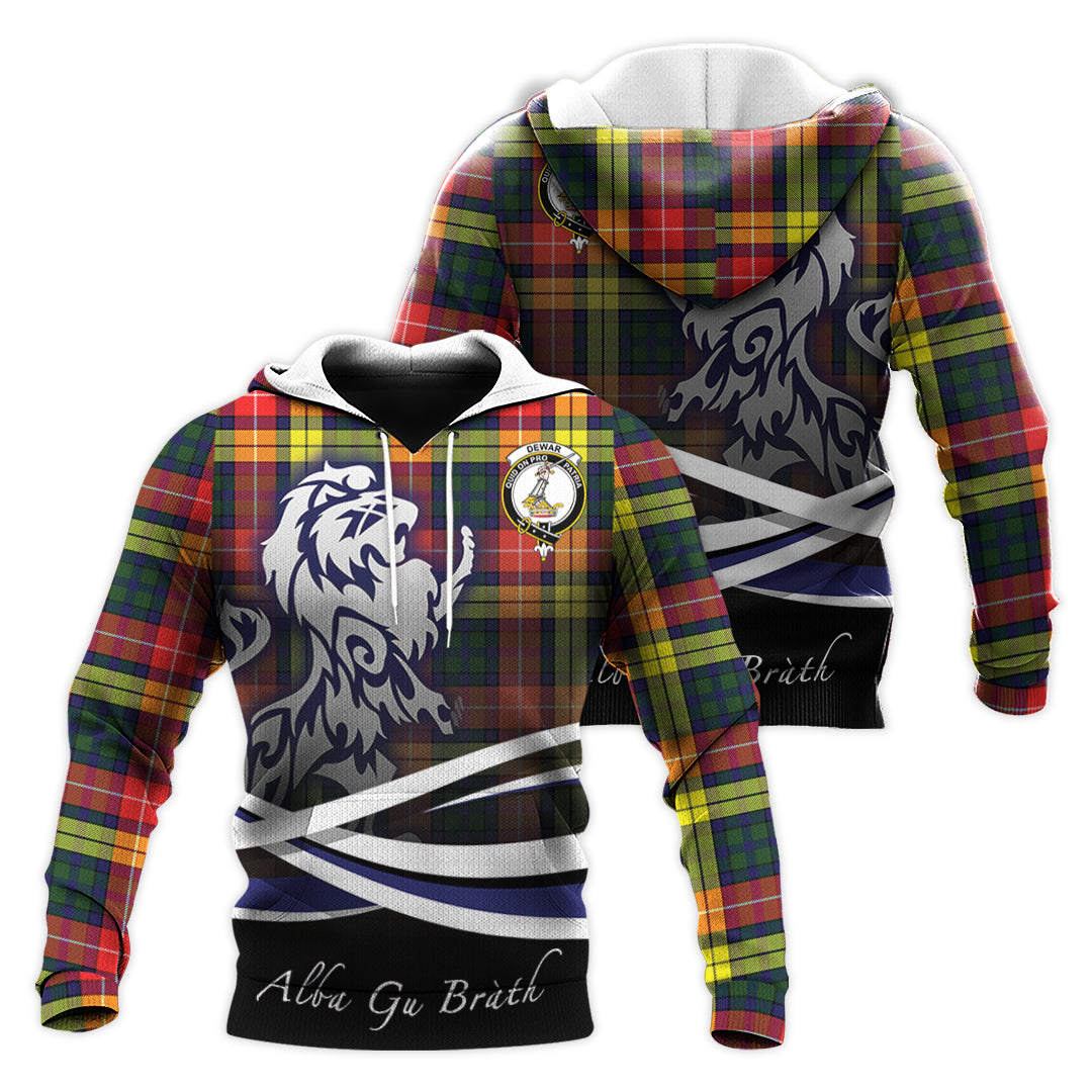 Printivon Dewar Tartan Scottish Lion Hoodie