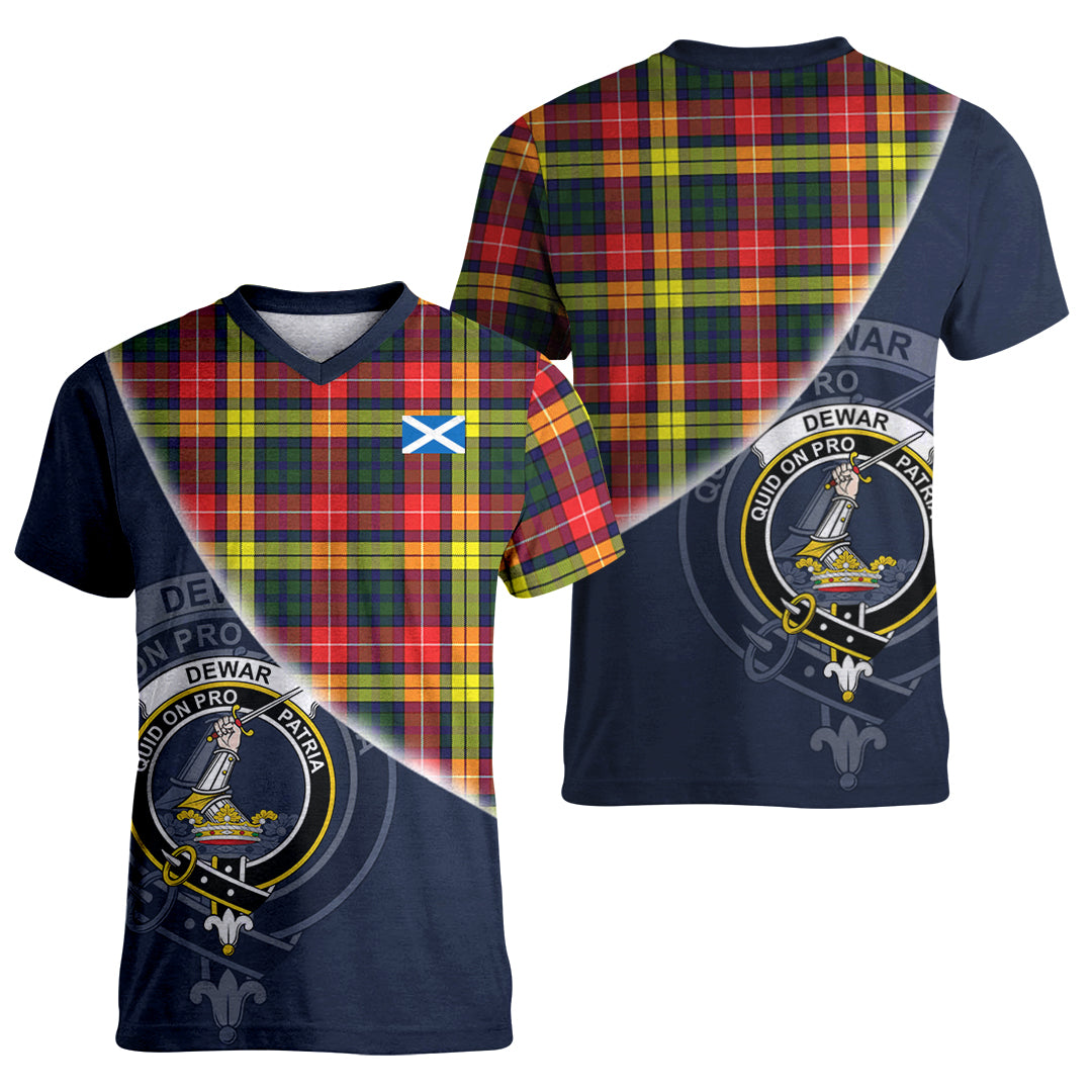Printivon Dewar Tartan Scottish Crest T Shirt