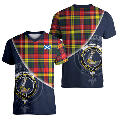 Printivon Dewar Tartan Scottish Crest T Shirt