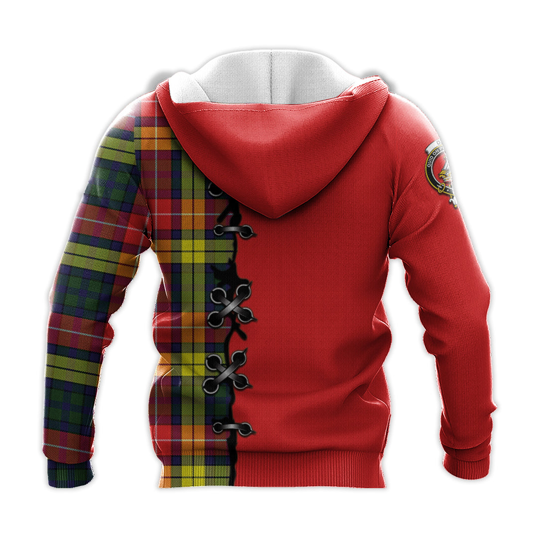 Printivon Dewar Tartan Hoodie Lion Rampant And Celtic Thistle Style