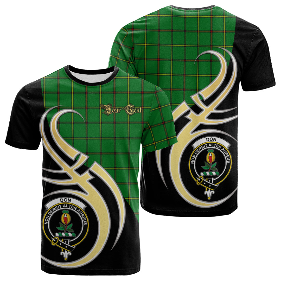 Printivon Don Tartan Crest Believe In Me T Shirt