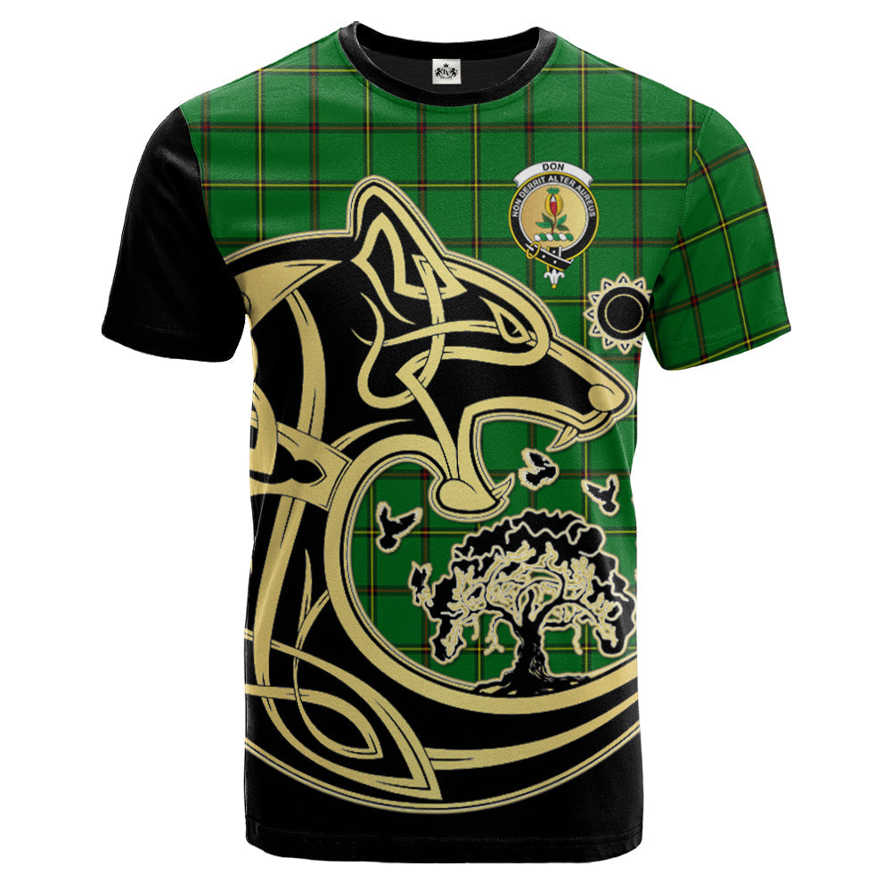 Printivon Don Crest Celtic Wolf Tartan T Shirt Custom Your Text