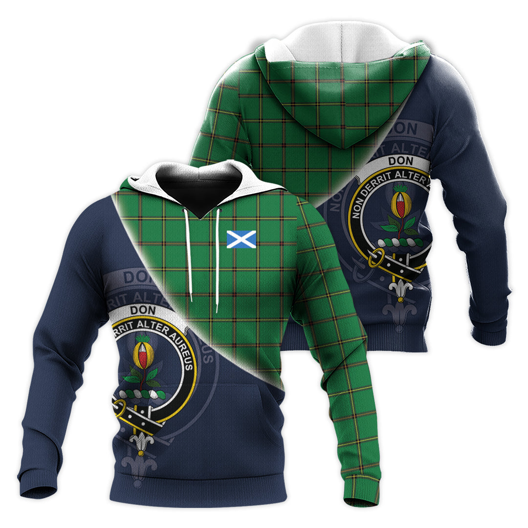 Printivon Don Tartan Scottish Crest Hoodie