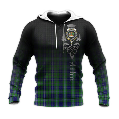 Printivon Douglas Tartan Crest Alba Celtic Hoodie