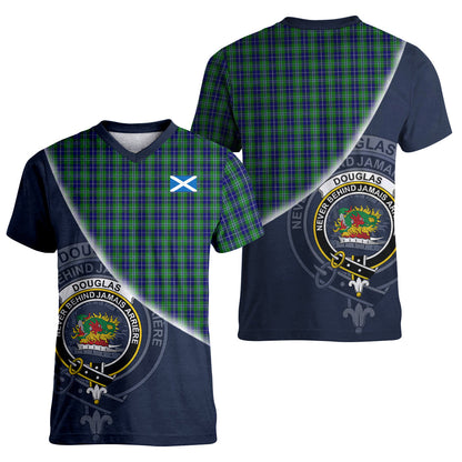 Printivon Douglas Tartan Scottish Crest T Shirt