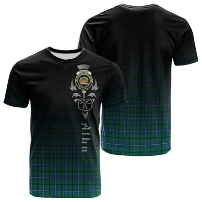 Printivon Douglas Ancient Tartan Crest Alba Celtic T Shirt