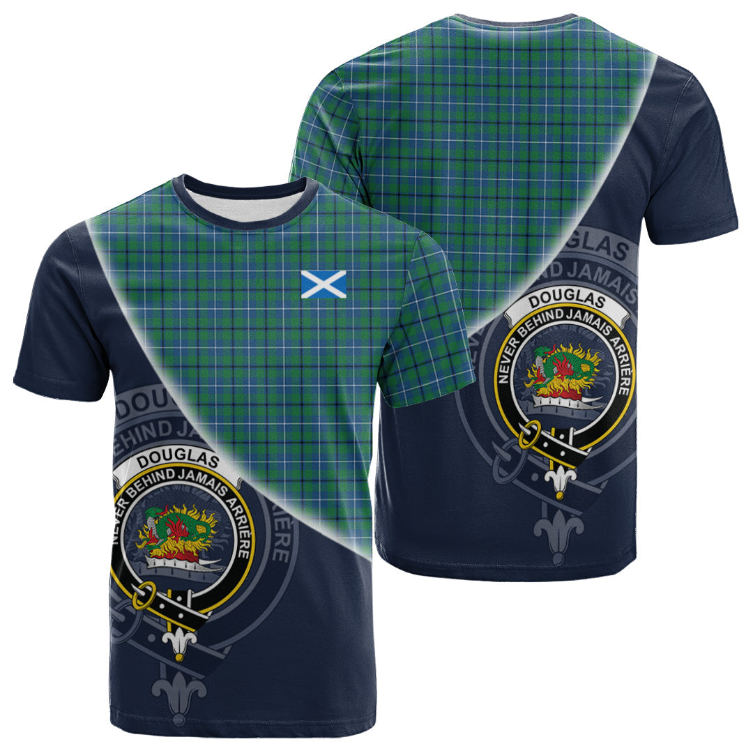 Printivon Douglas Ancient Tartan Scottish Crest T Shirt
