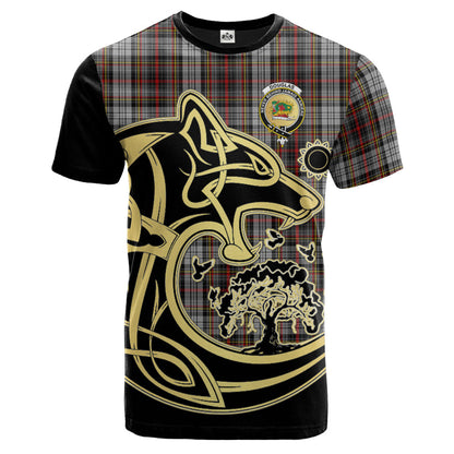 Printivon Douglas Ancient Dress Crest Celtic Wolf Tartan T Shirt Custom Your Text