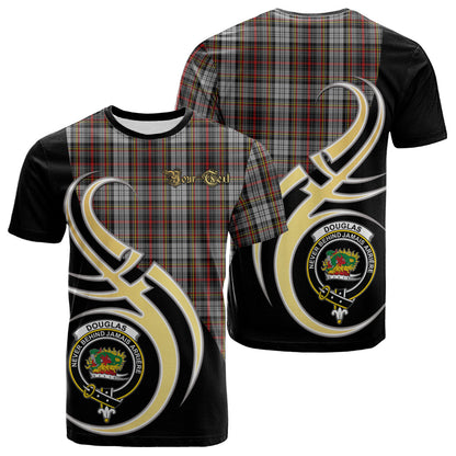 Printivon Douglas Ancient Dress Tartan Crest Believe In Me T Shirt