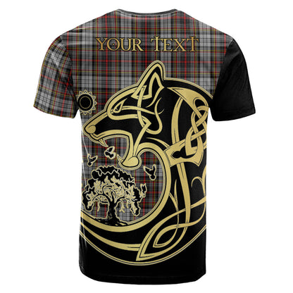 Printivon Douglas Ancient Dress Crest Celtic Wolf Tartan T Shirt Custom Your Text