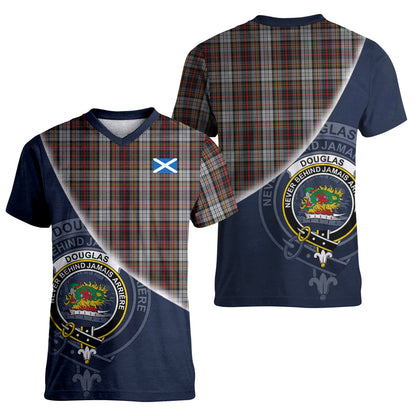 Printivon Douglas Ancient Dress Tartan Scottish Crest T Shirt