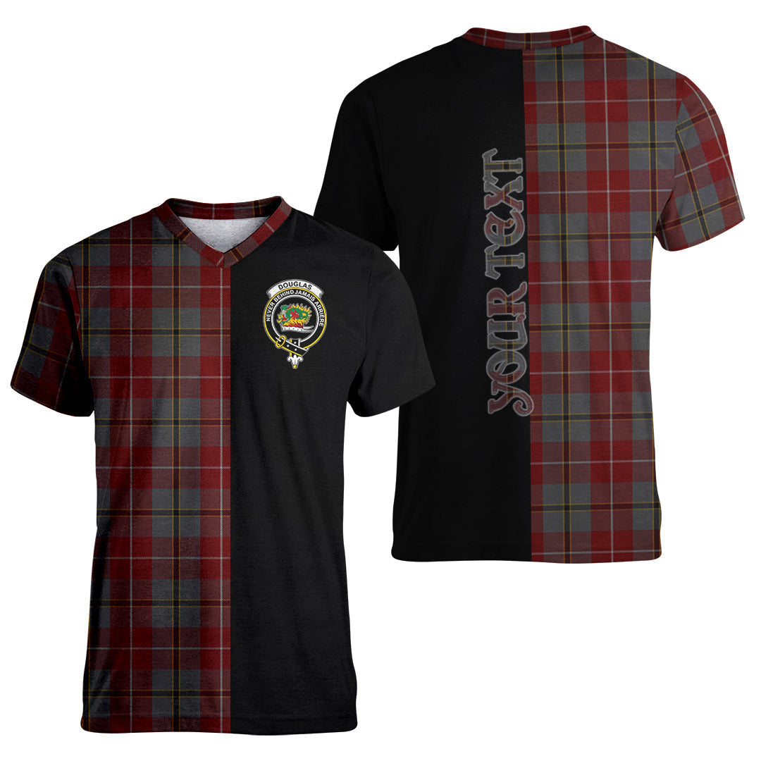 Printivon Douglas Ancient Red Tartan Personalize Half T shirt