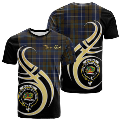 Printivon Douglas Brown Tartan Crest Believe In Me T Shirt