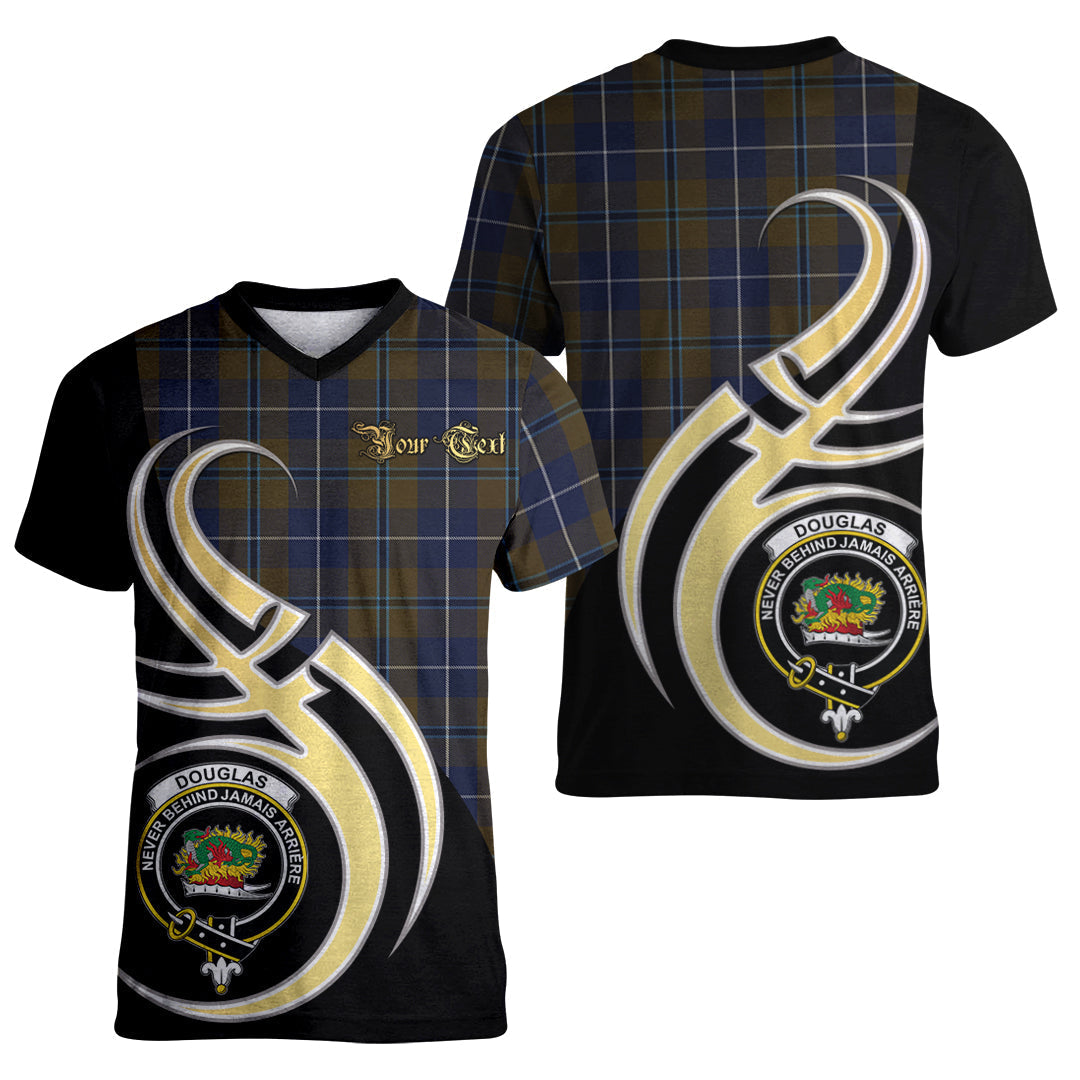 Printivon Douglas Brown Tartan Crest Believe In Me T Shirt