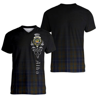 Printivon Douglas Brown Tartan Crest Alba Celtic T Shirt