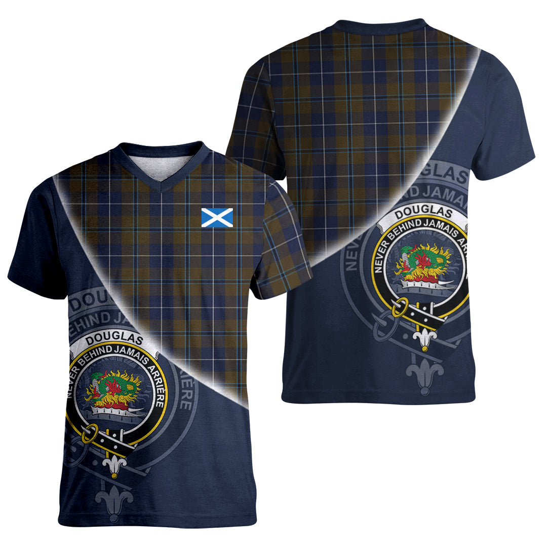 Printivon Douglas Brown Tartan Scottish Crest T Shirt