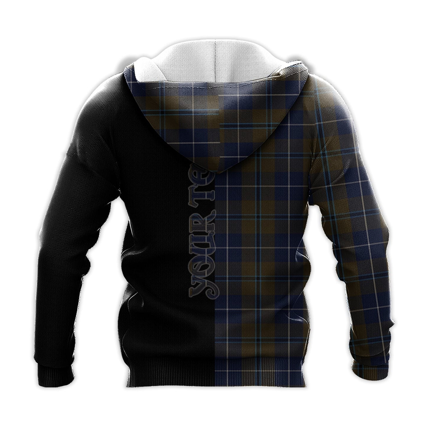 Printivon Douglas Brown Tartan Personalize Half Hoodie