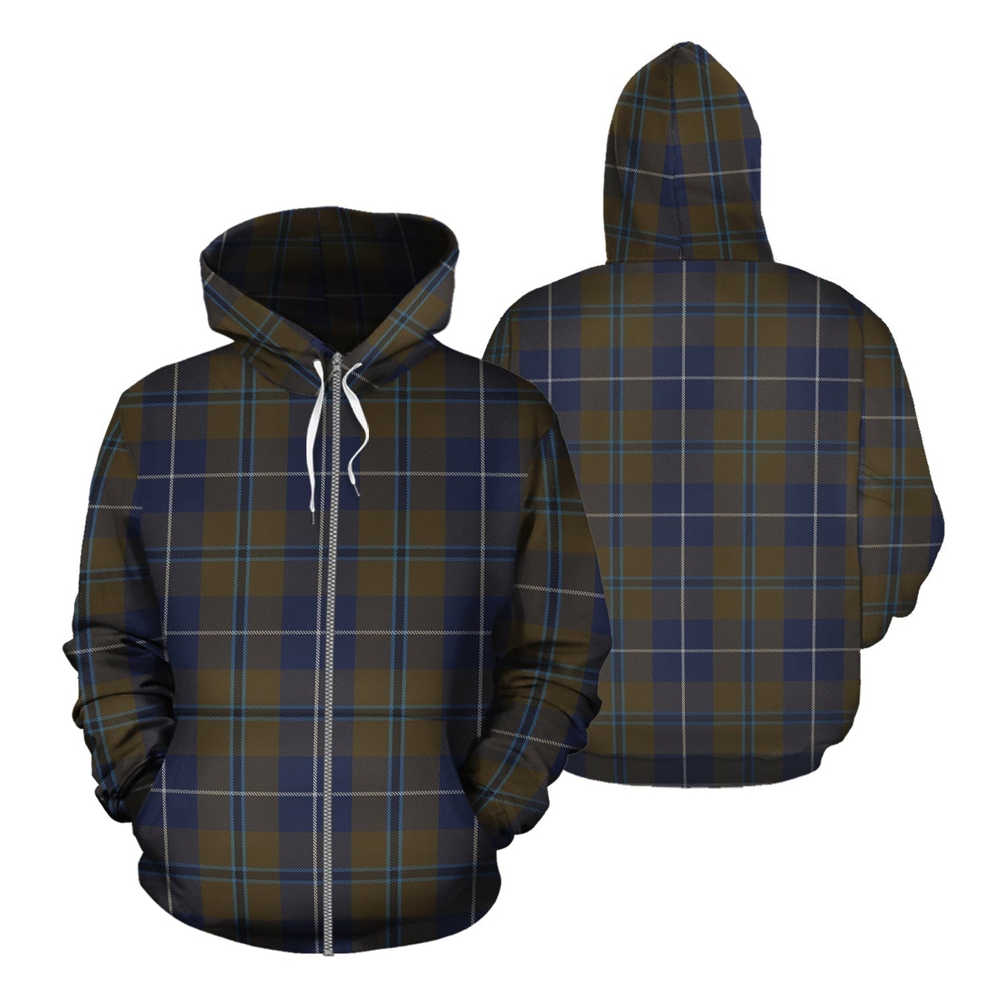 Printivon Douglas Brown Tartan Hoodie