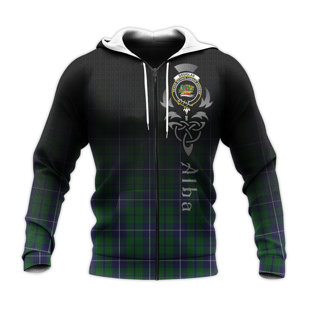 Printivon Douglas Green Tartan Crest Alba Celtic Hoodie