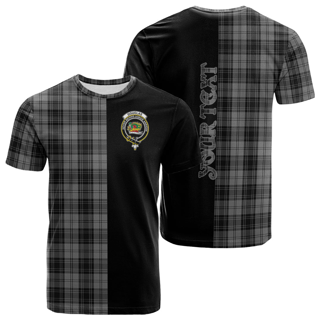 Printivon Douglas Grey Tartan Personalize Half T shirt