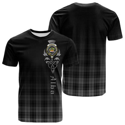 Printivon Douglas Grey Tartan Crest Alba Celtic T Shirt