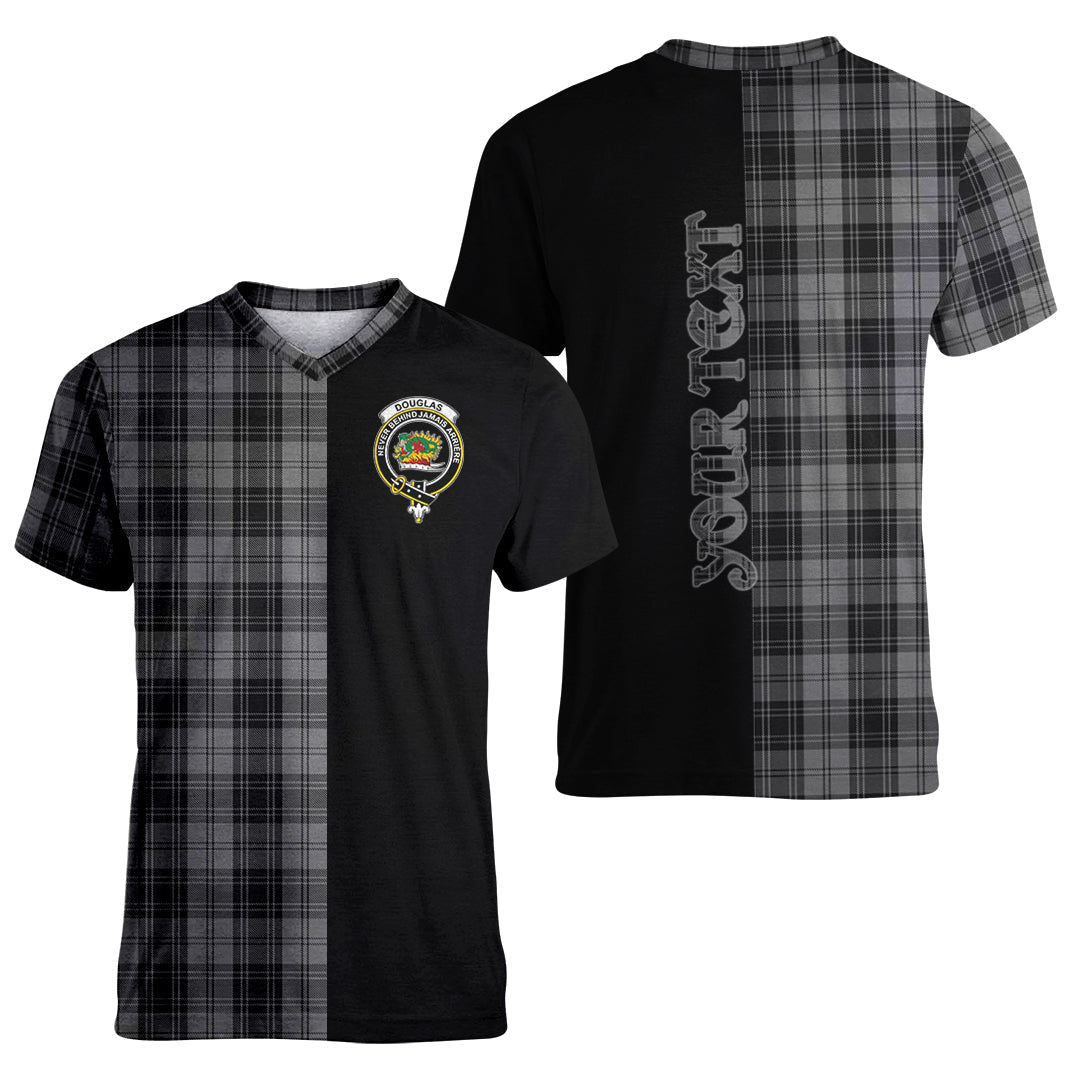 Printivon Douglas Grey Tartan Personalize Half T shirt