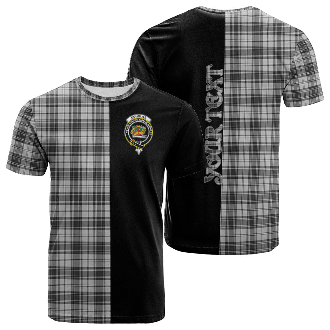 Printivon Douglas Grey Modern Tartan Personalize Half T shirt