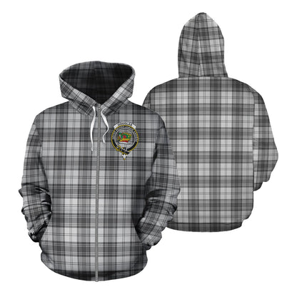 Printivon Douglas Grey Modern Tartan Hoodie