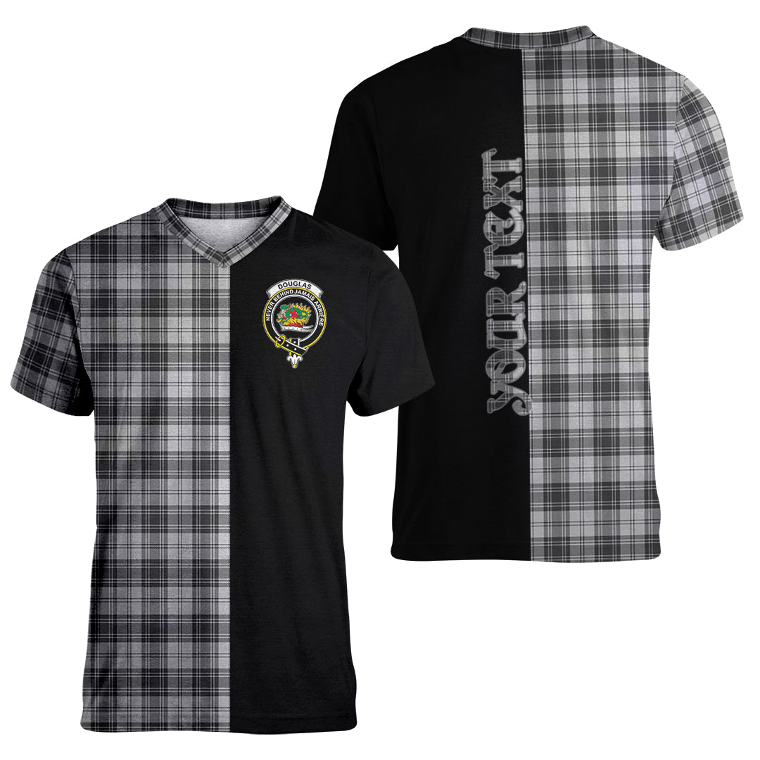 Printivon Douglas Grey Modern Tartan Personalize Half T shirt