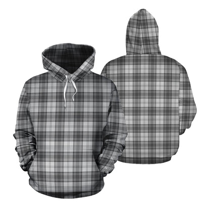 Printivon Douglas Grey Modern Tartan Hoodie