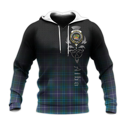 Printivon Douglas Modern Tartan Crest Alba Celtic Hoodie