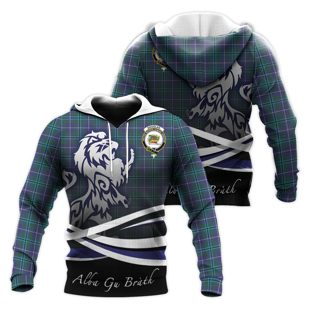Printivon Douglas Modern Tartan Scottish Lion Hoodie