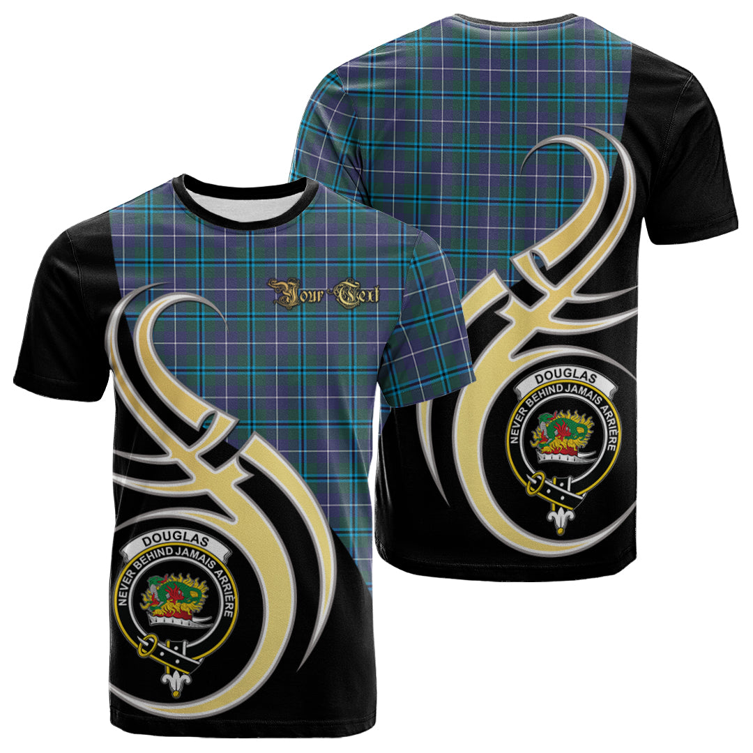 Printivon Douglas Modern Tartan Crest Believe In Me T Shirt