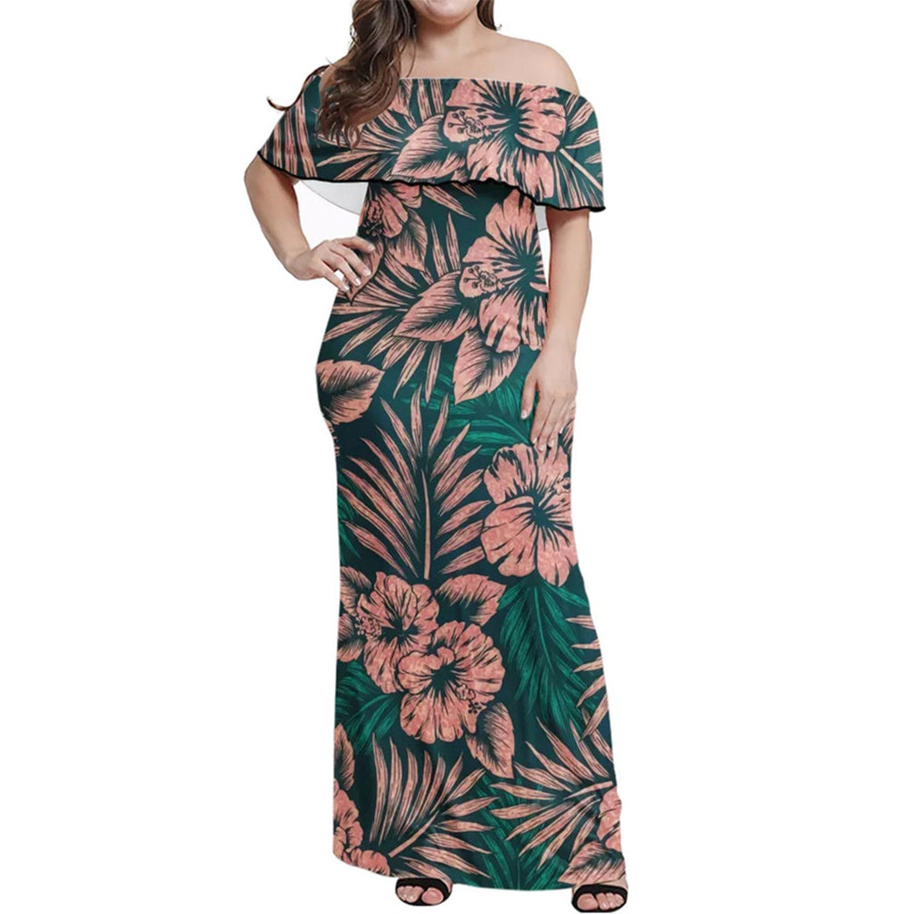 Matching Outfits For Couples Polynesian Hawaiian Set Summer Spring Combo Dress And Shirt