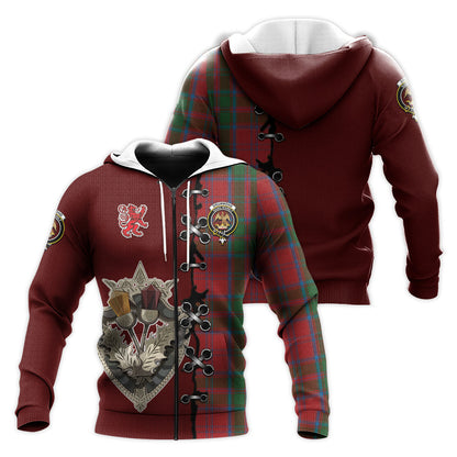 Printivon Drummond Tartan Hoodie Lion Rampant And Celtic Thistle Style