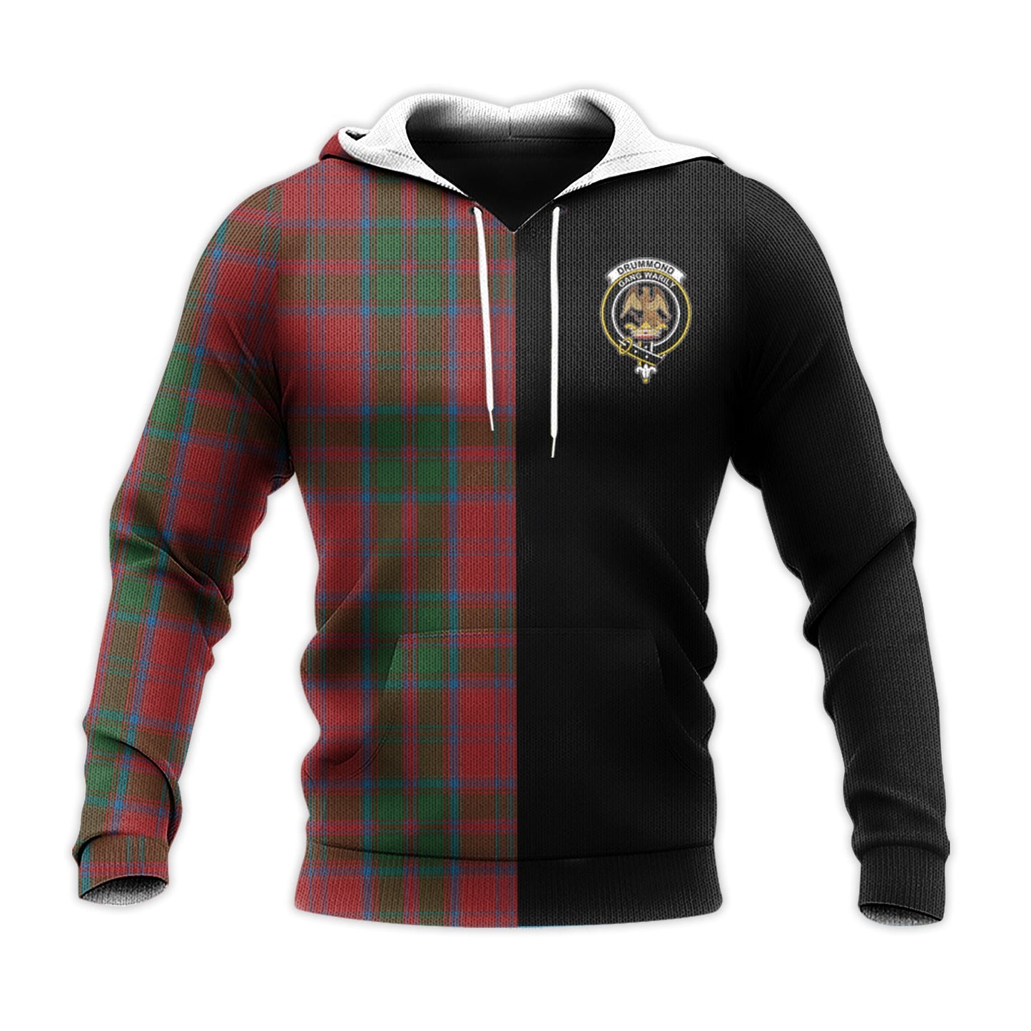 Printivon Drummond Tartan Personalize Half Hoodie