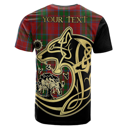 Printivon Drummond Crest Celtic Wolf Tartan T Shirt Custom Your Text