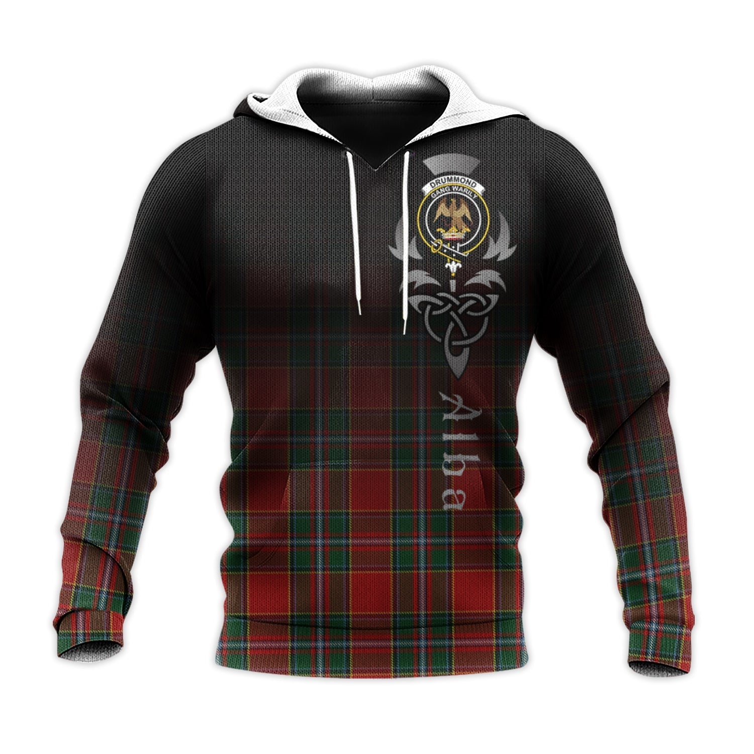 Printivon Drummond Ancient Tartan Crest Alba Celtic Hoodie